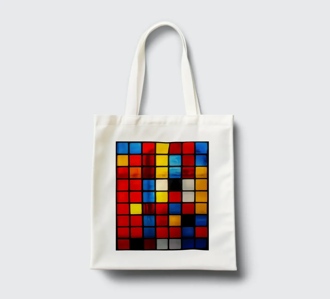 Mattone luminoso in vetro Mondrian borsa in juta da Autofocus