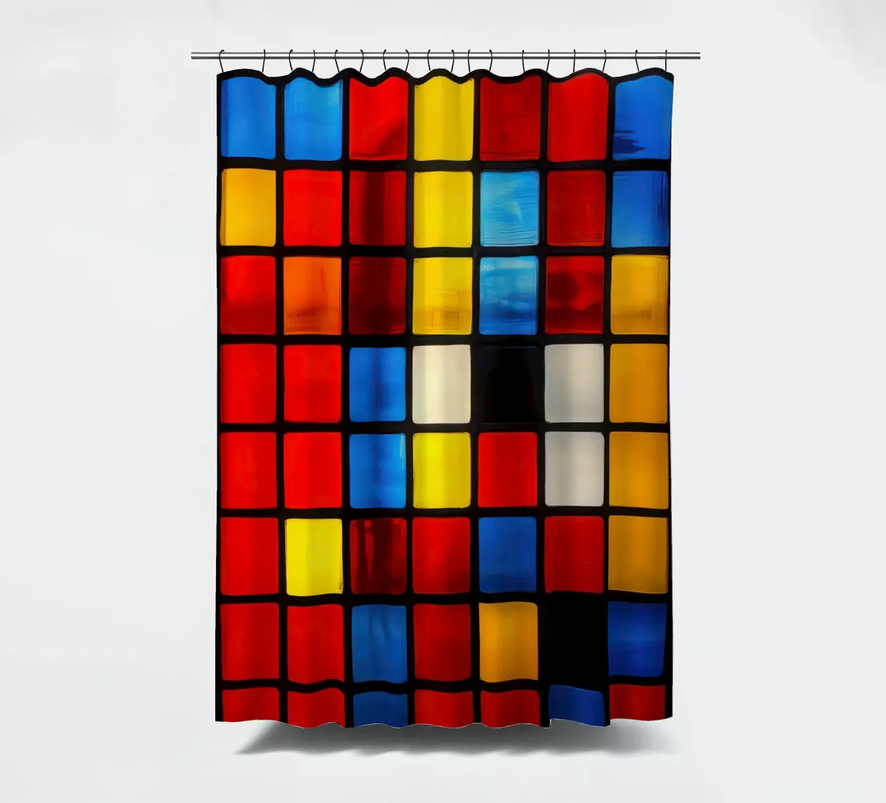 Mattone luminoso in vetro Mondrian tenda da doccia da Autofocus