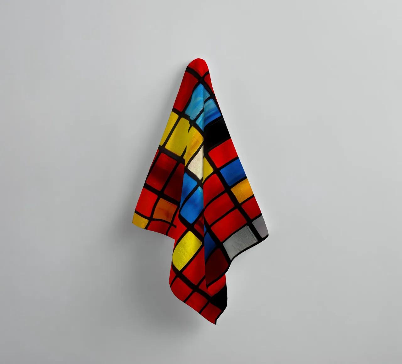 Mattone luminoso in vetro Mondrian asciugamano da bagno da Autofocus
