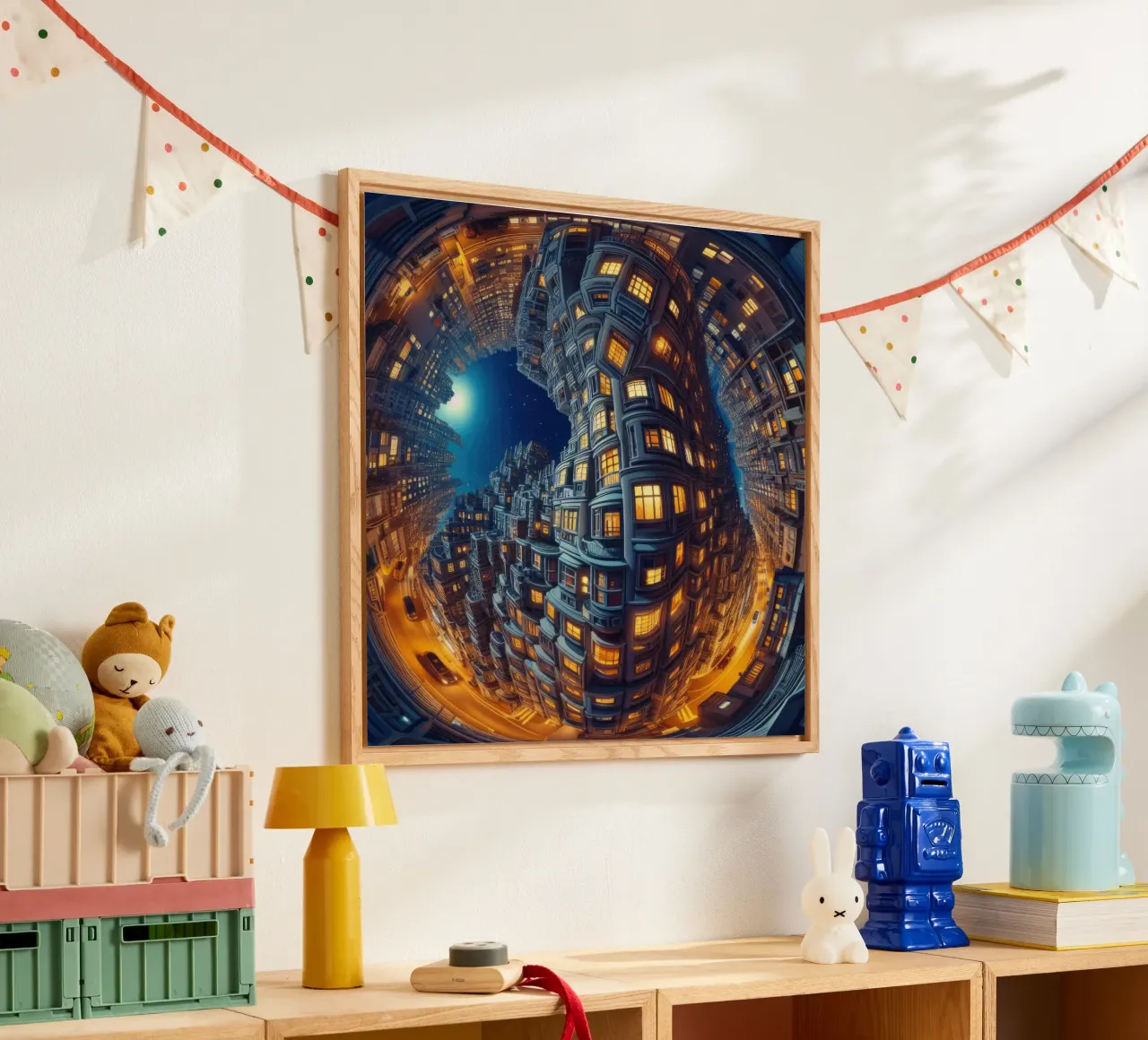 Sphere 037 - Futuristic Night Cityscape plexiglass da Spheres