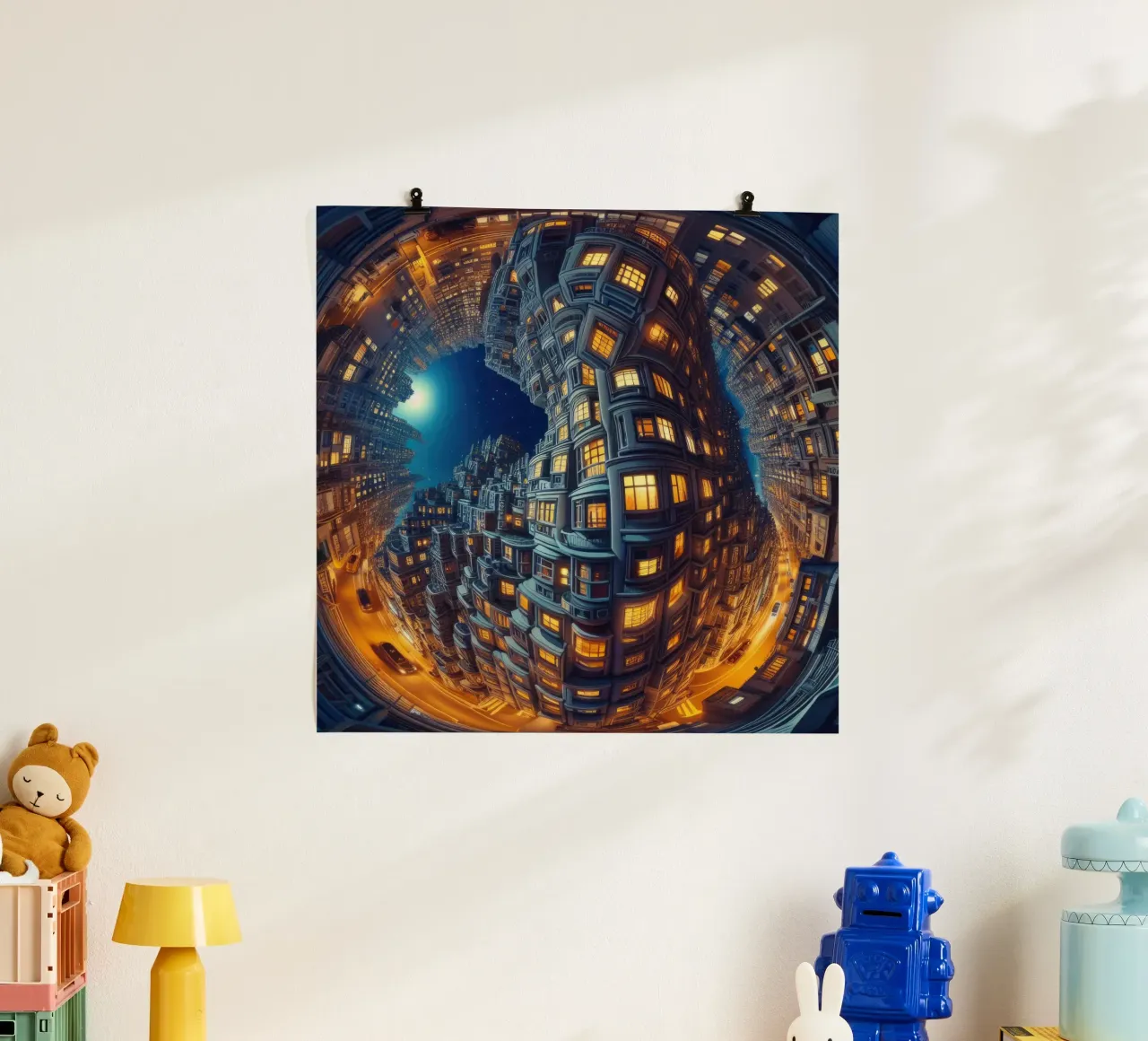Sphere 037 - Futuristic Night Cityscape carta hahnemühle da Spheres