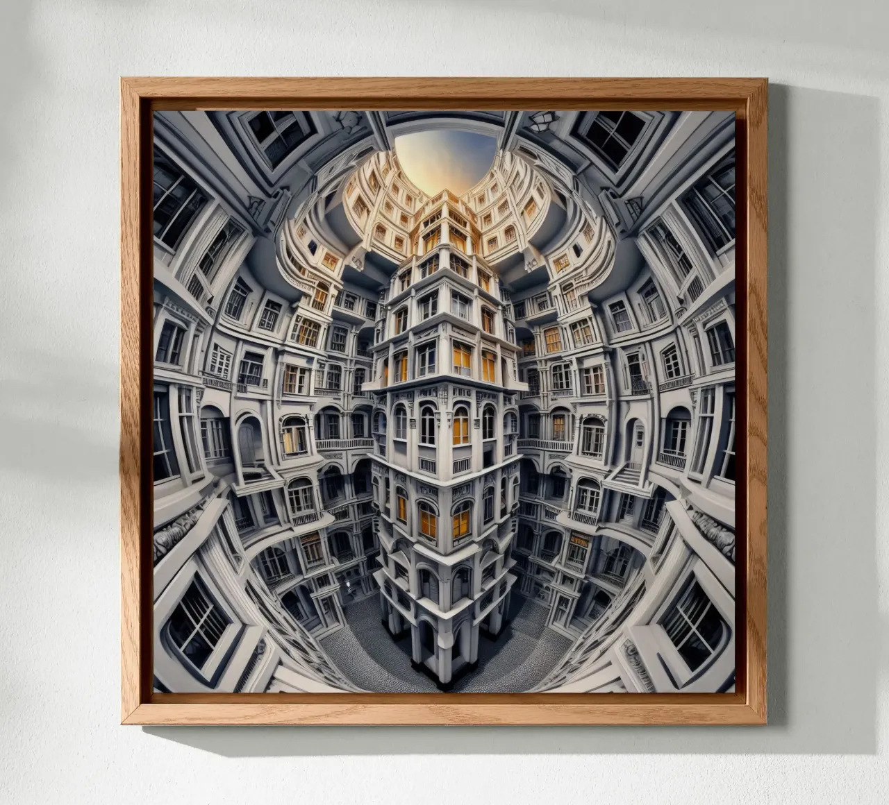Sphere 039 - Surreal Courtyard alluminio dibond da Spheres