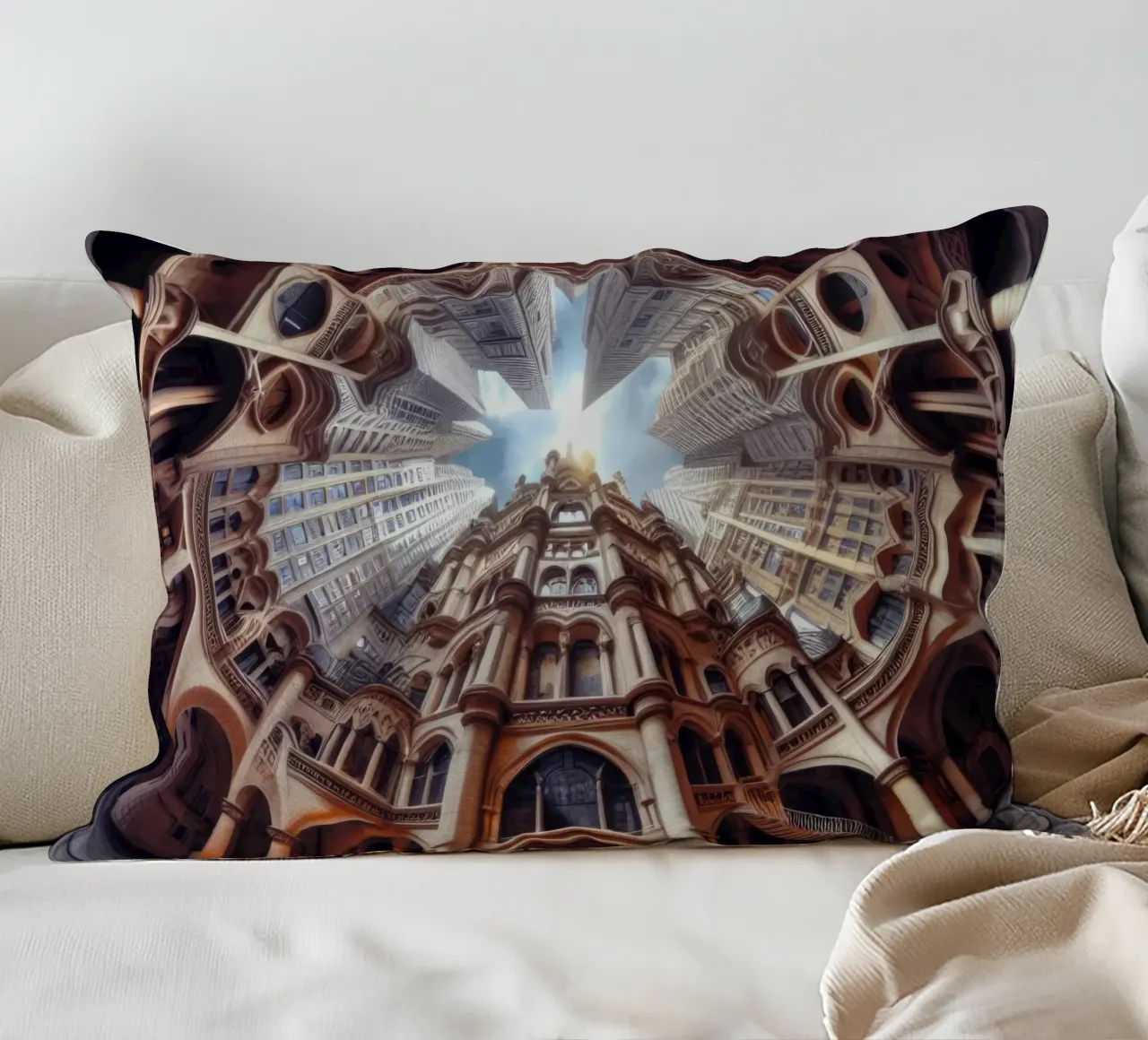 Sphere 031 - Ornate Gothic Architecture cuscino da Spheres