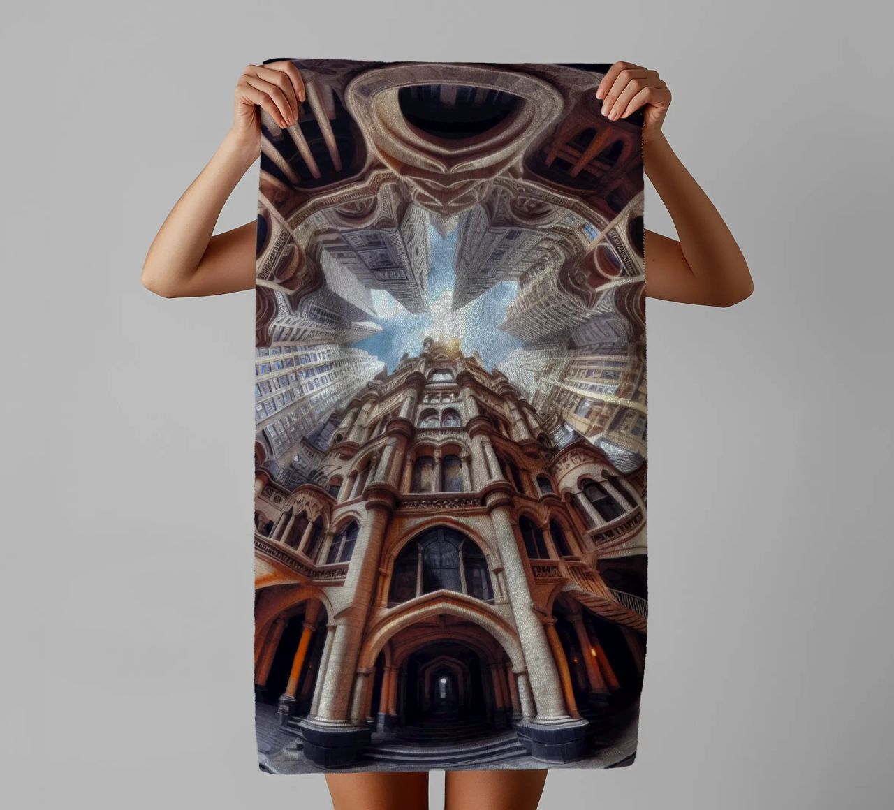 Sphere 031 - Ornate Gothic Architecture asciugamano da bagno da Spheres