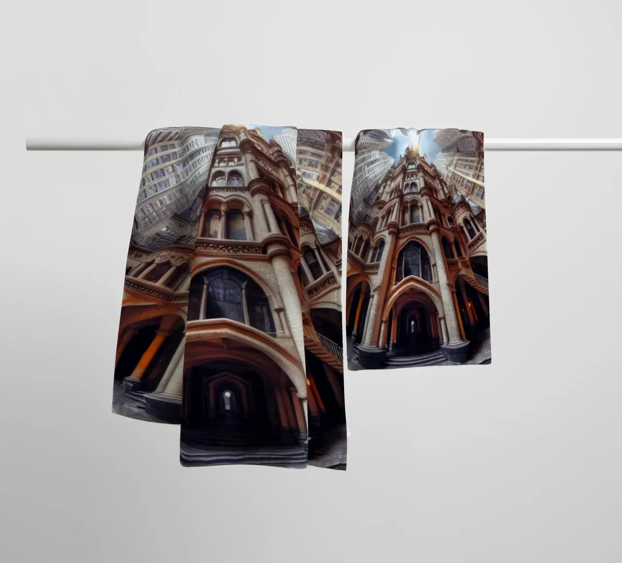 Sphere 031 - Ornate Gothic Architecture towel by Spheres