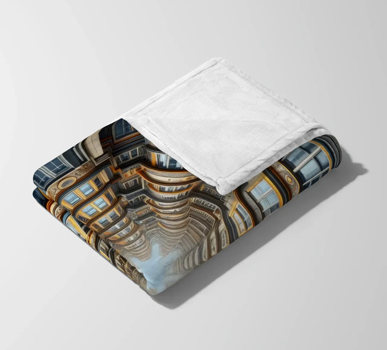 Sphere 022 - Symmetrical Architectural Tunnel fleece blanket by Spheres