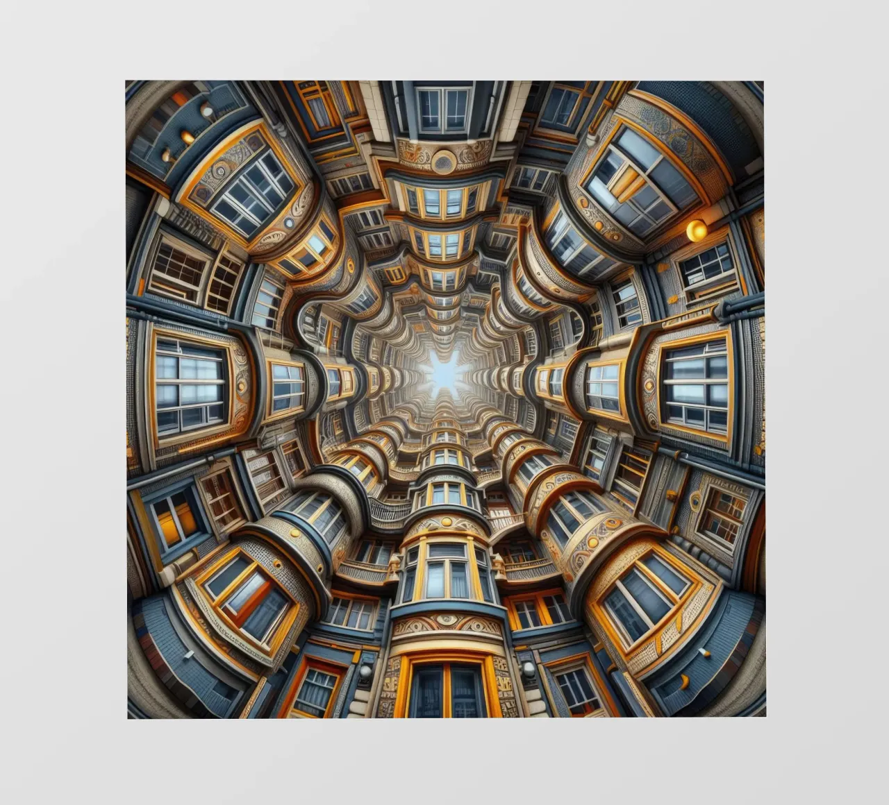 Sphere 022 - Symmetrical Architectural Tunnel Backlit Folie von Spheres