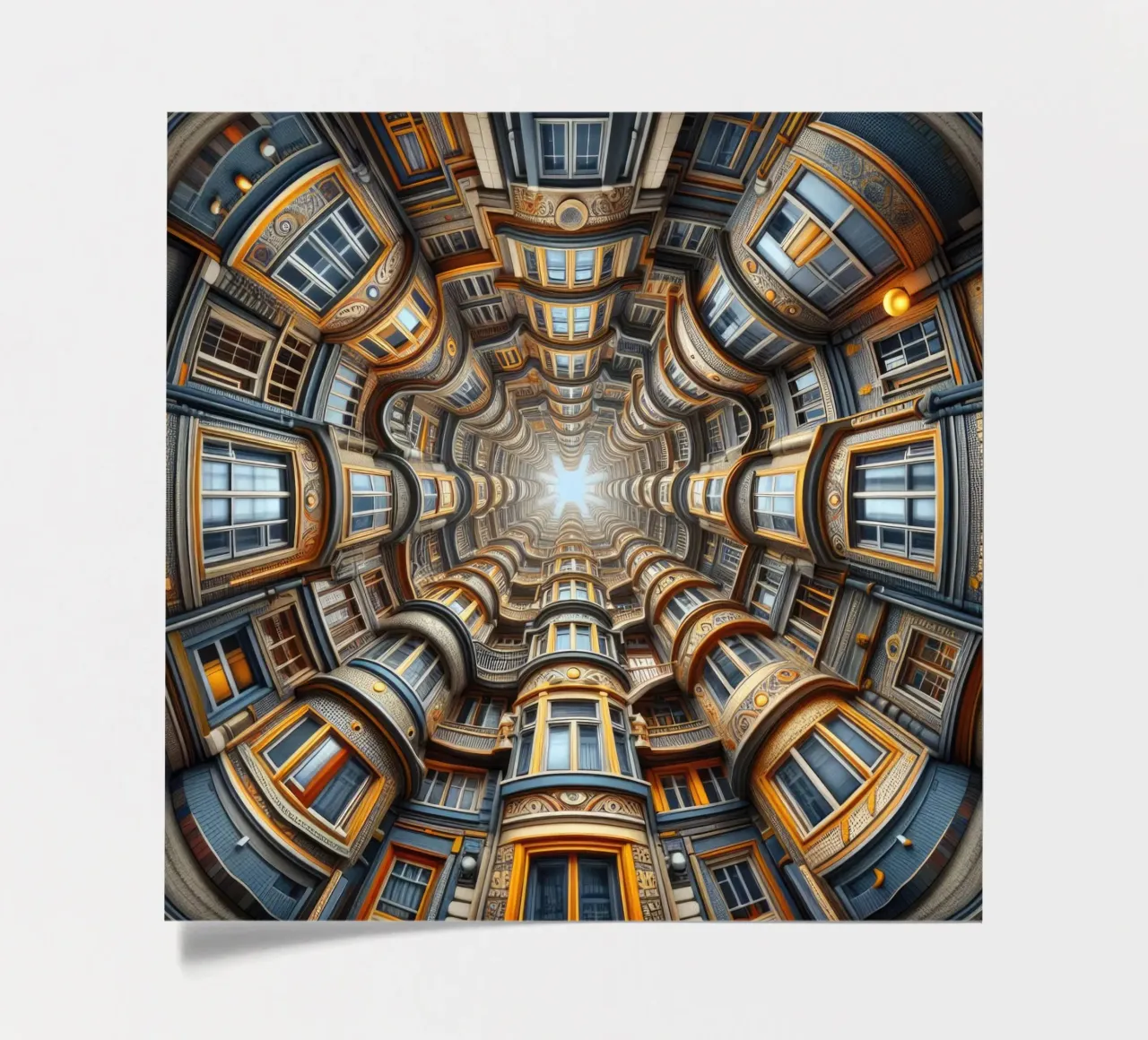 Sphere 022 - Symmetrical Architectural Tunnel foglio adesivo da Spheres