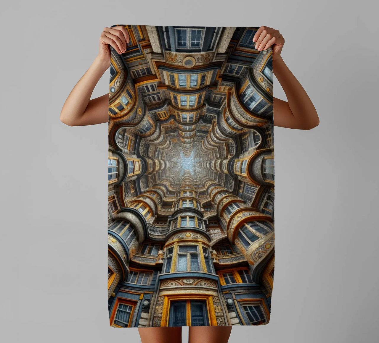 Sphere 022 - Symmetrical Architectural Tunnel towel by Spheres