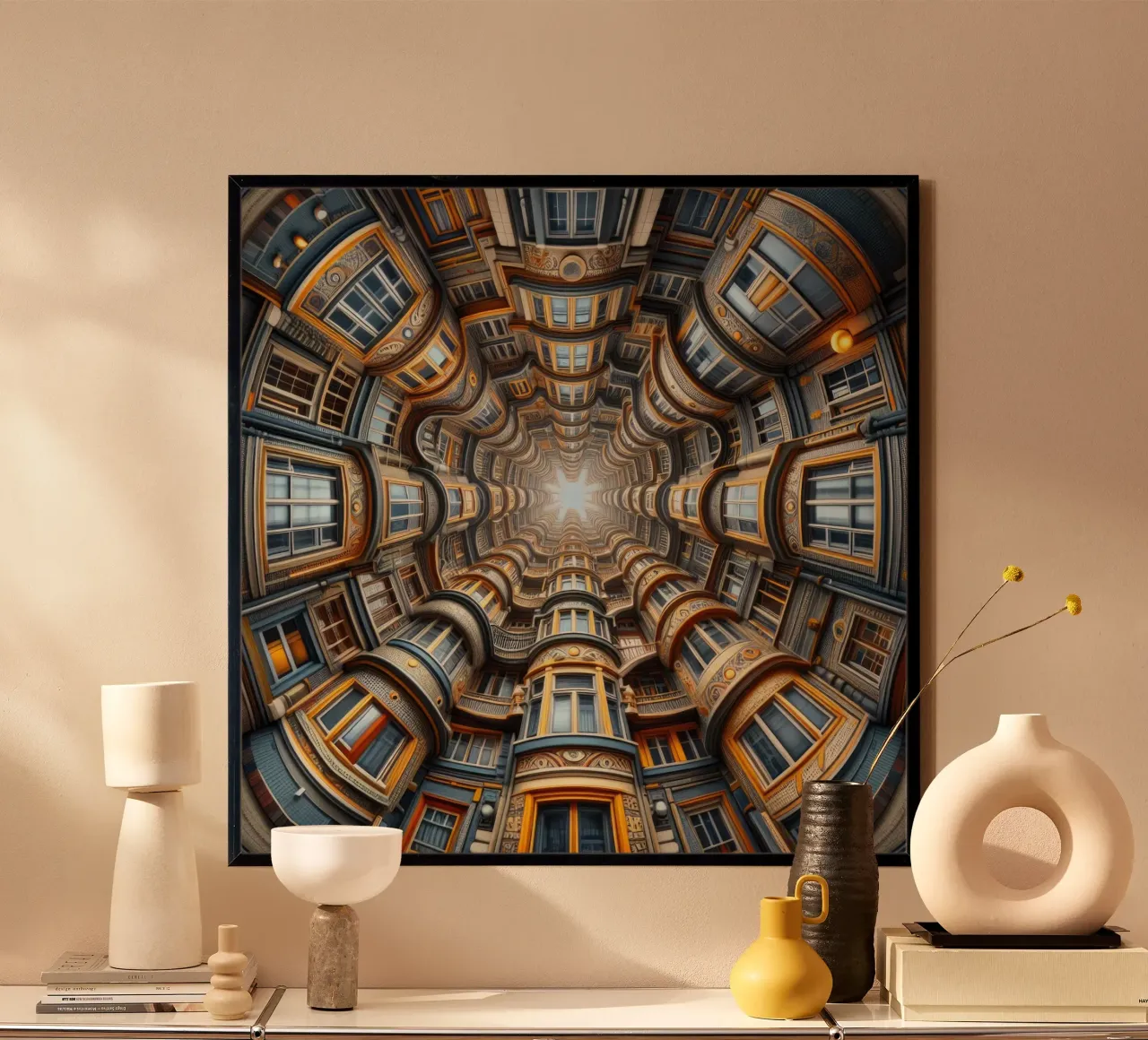 Sphere 022 - Symmetrical Architectural Tunnel carta hahnemühle da Spheres