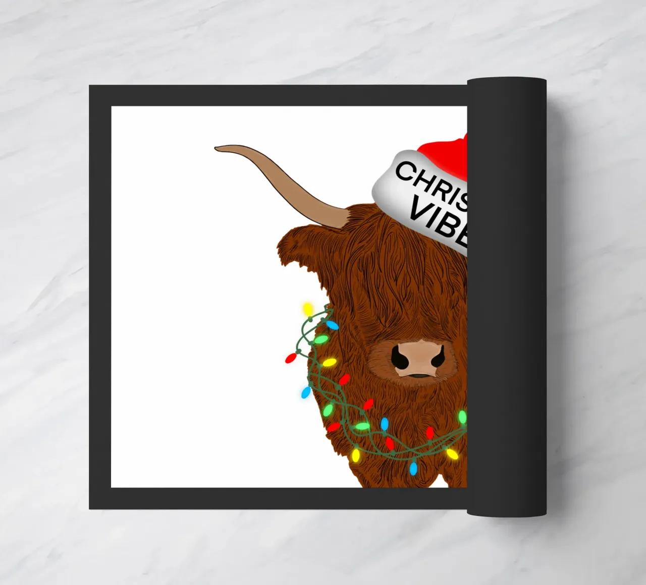 MUCCA HIGHLAND DI NATALE zerbino da ARTOMATIC