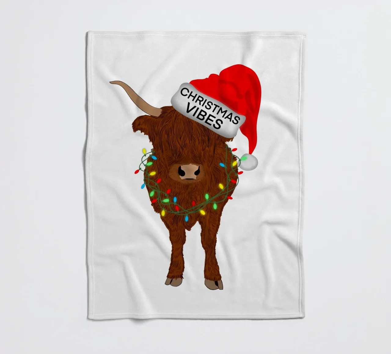 MUCCA HIGHLAND DI NATALE coperta in pile da ARTOMATIC