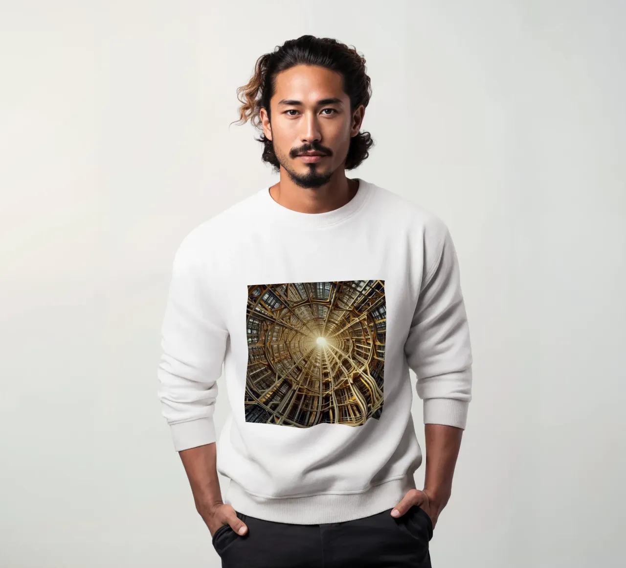 Sphere 026 - Golden Symmetrical Architectural Dome felpa da Spheres