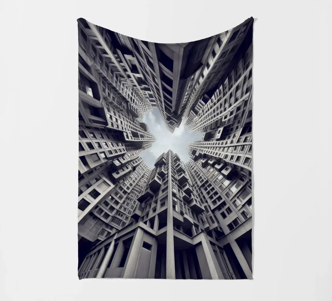 Sphere 036 - Surreal Urban Skyline coperta in pile da Spheres