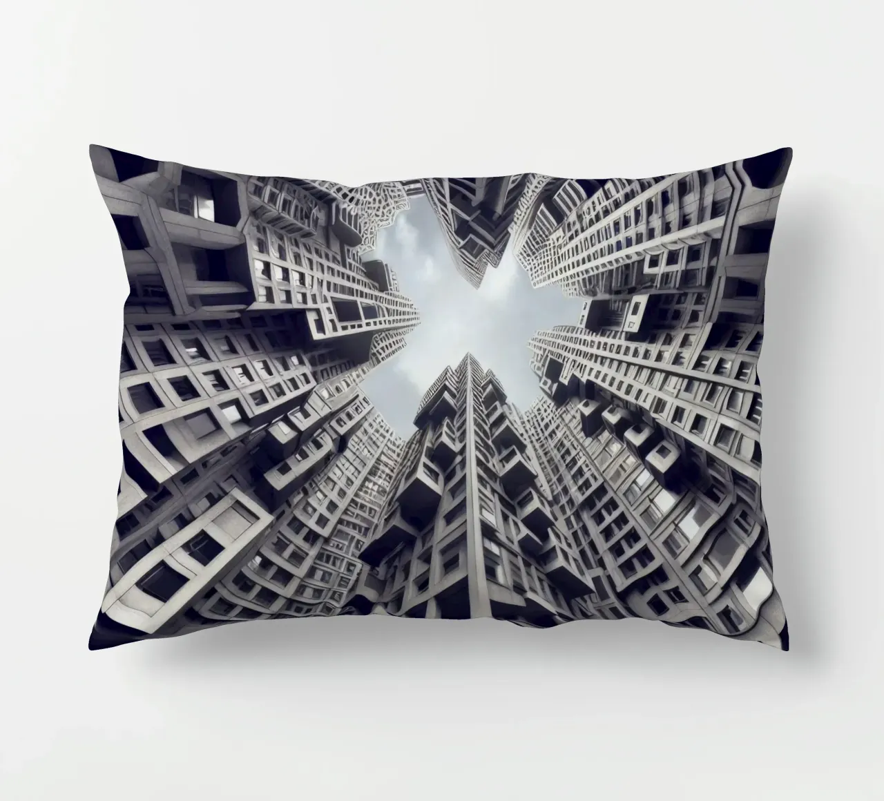 Sphere 036 - Surreal Urban Skyline cuscino da Spheres