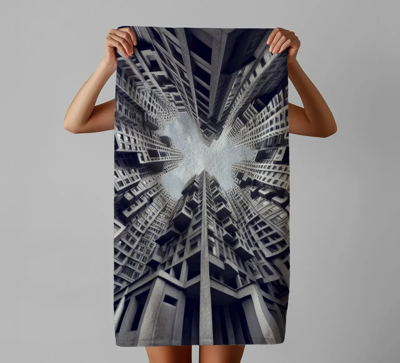 Sphere 036 - Surreal Urban Skyline towel by Spheres