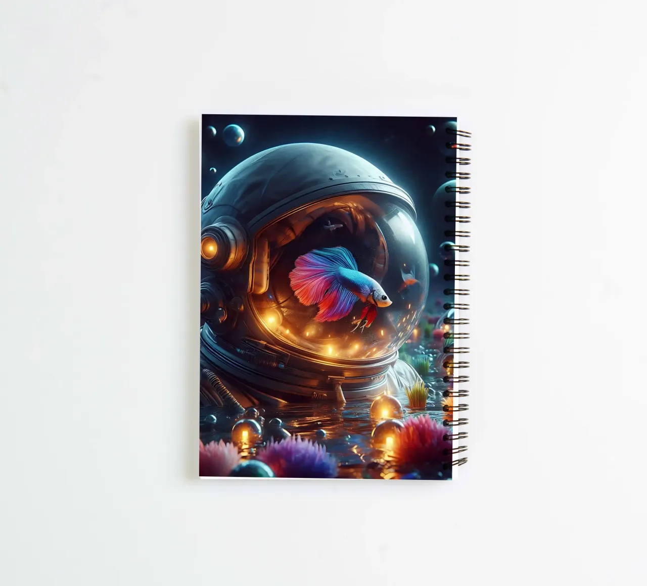 Betta Astronaut spiral notebook by nomad