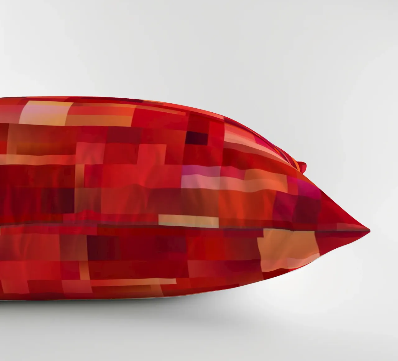 50 Shades Of Red | Abstract Cubist Fire Pattern decorative cushion by Autofocus