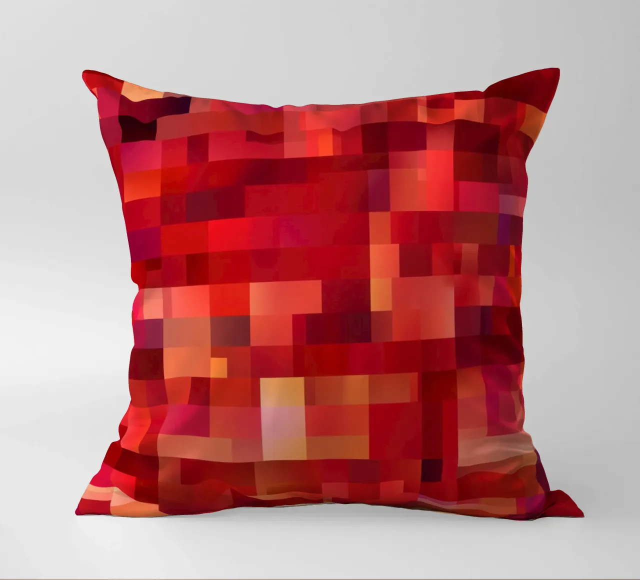 50 Shades Of Red | Abstract Cubist Fire Pattern decorative cushion by Autofocus