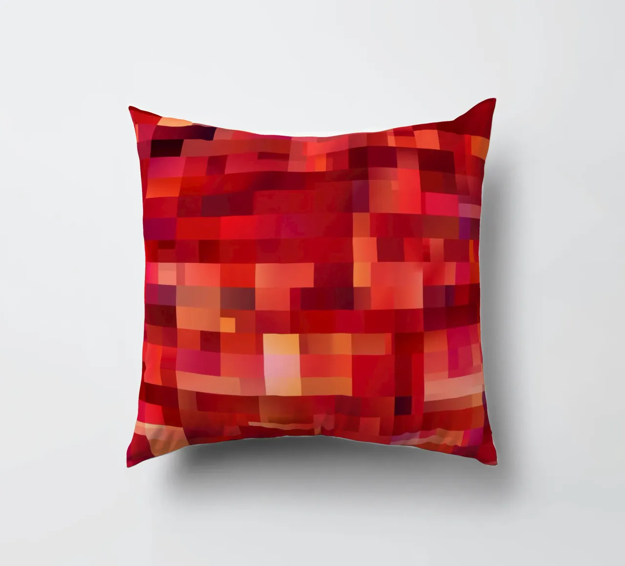 50 Shades Of Red | Abstract Cubist Fire Pattern decorative cushion by Autofocus