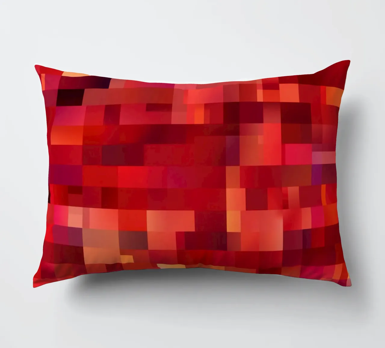 50 Shades Of Red | Abstract Cubist Fire Pattern decorative cushion by Autofocus