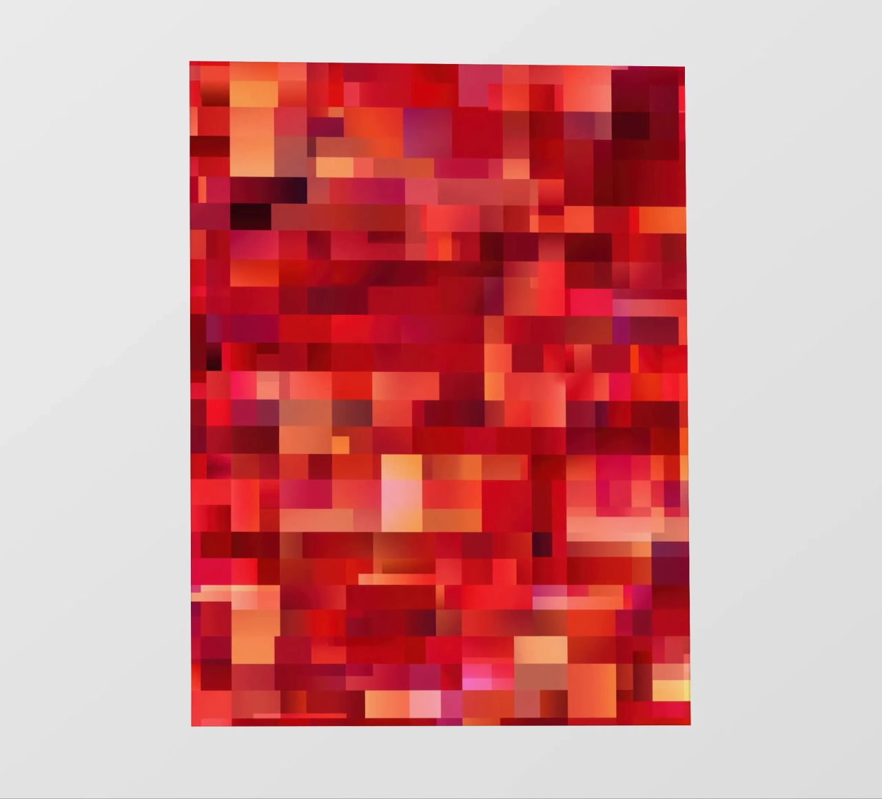 50 Sfumature di Rosso | Modello cubista astratto telo in pvc da Autofocus