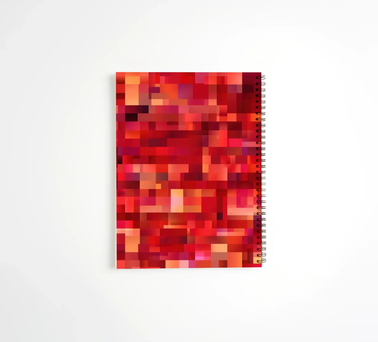 50 Shades Of Red | Abstract Cubist Fire Pattern spiral notebook by Autofocus