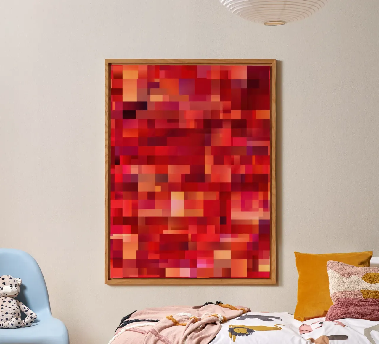 50 Shades Of Red | Abstract Cubist Fire Pattern alu-dibond by Autofocus
