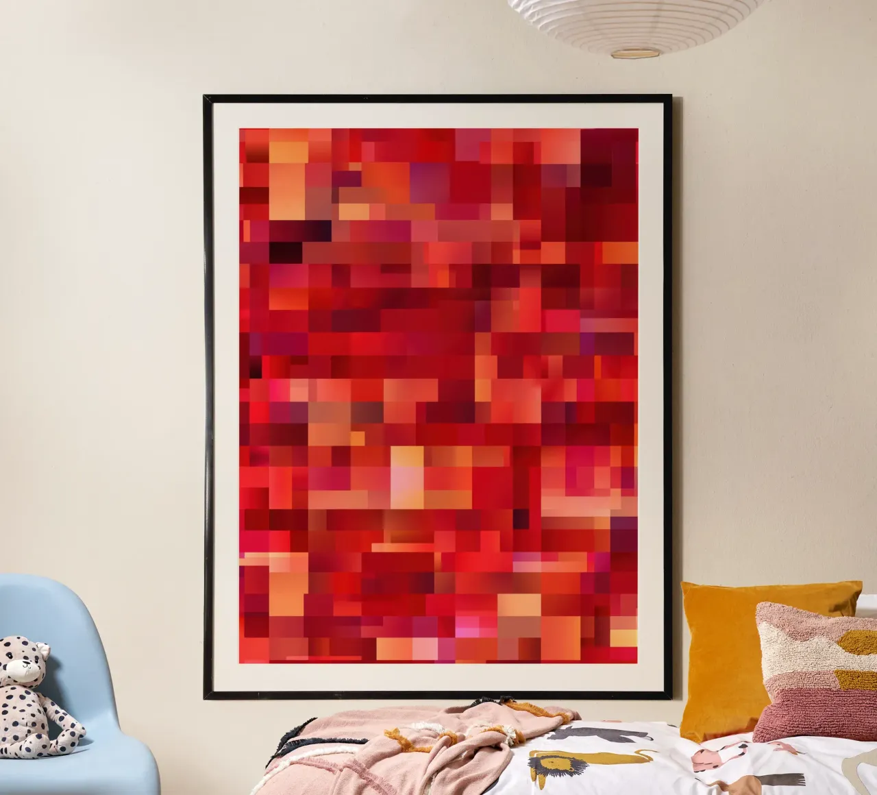 50 Shades Of Red | Abstract Cubist Fire Pattern hahnemühle by Autofocus