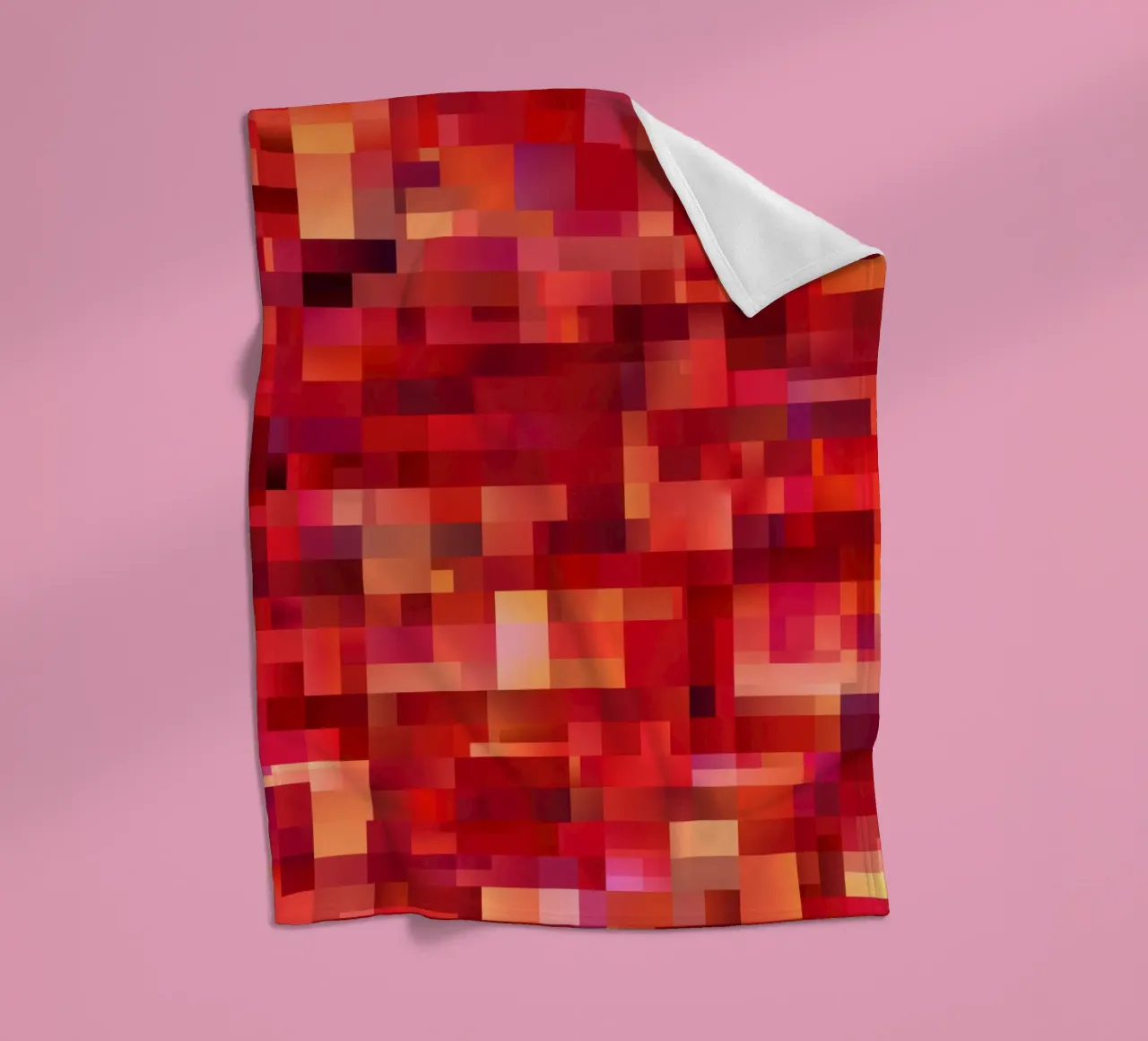 50 Shades Of Red | Abstract Cubist Fire Pattern fleece blanket by Autofocus