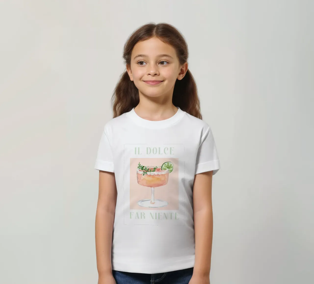 Cocktail Print Il dolce far niente t-shirt bambini da Bella Studio