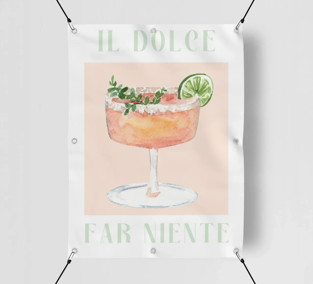 Cocktail Print Il dolce far niente telo in pvc da Bella Studio