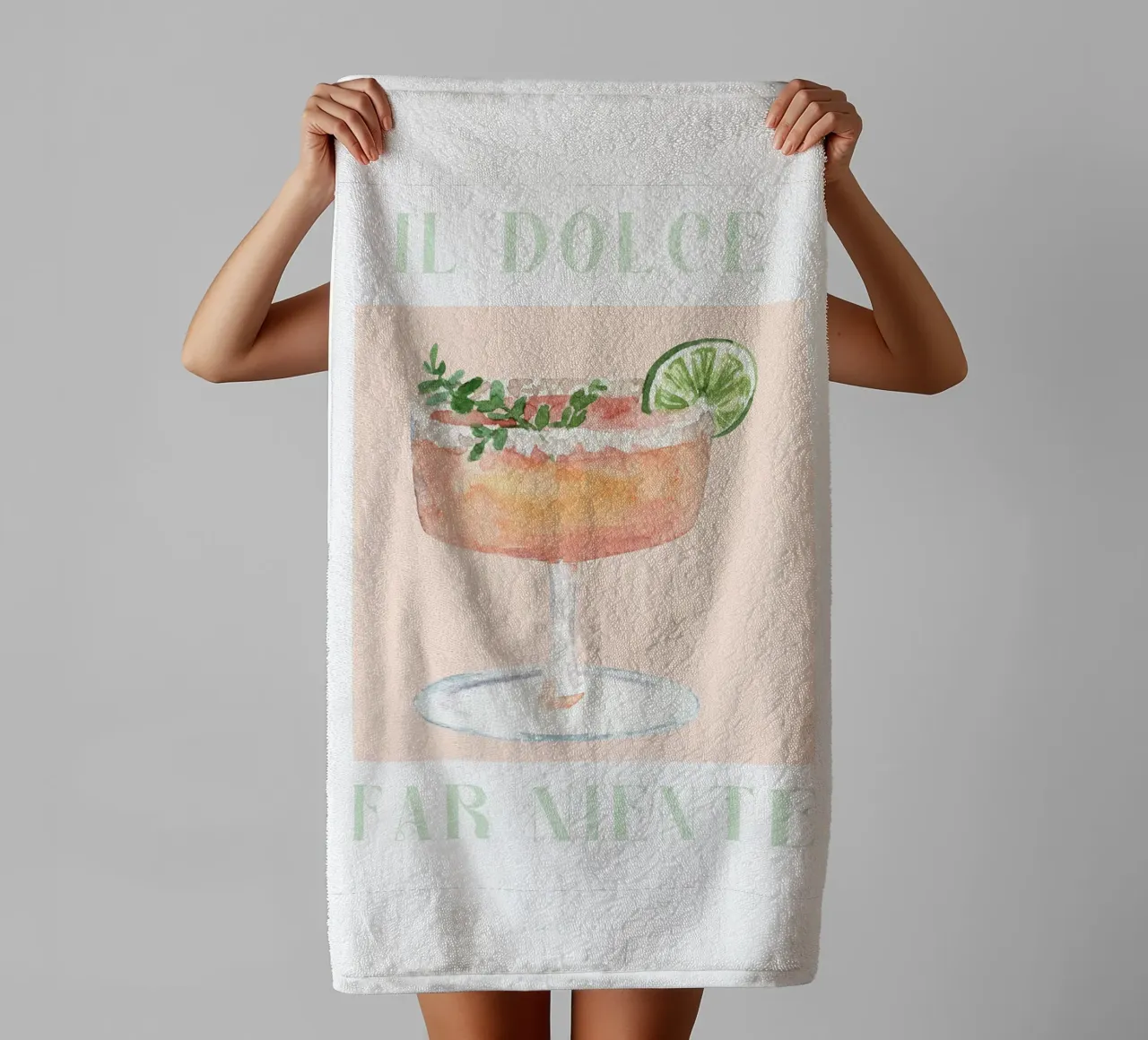 Cocktail Print Il dolce far niente asciugamano da bagno da Bella Studio