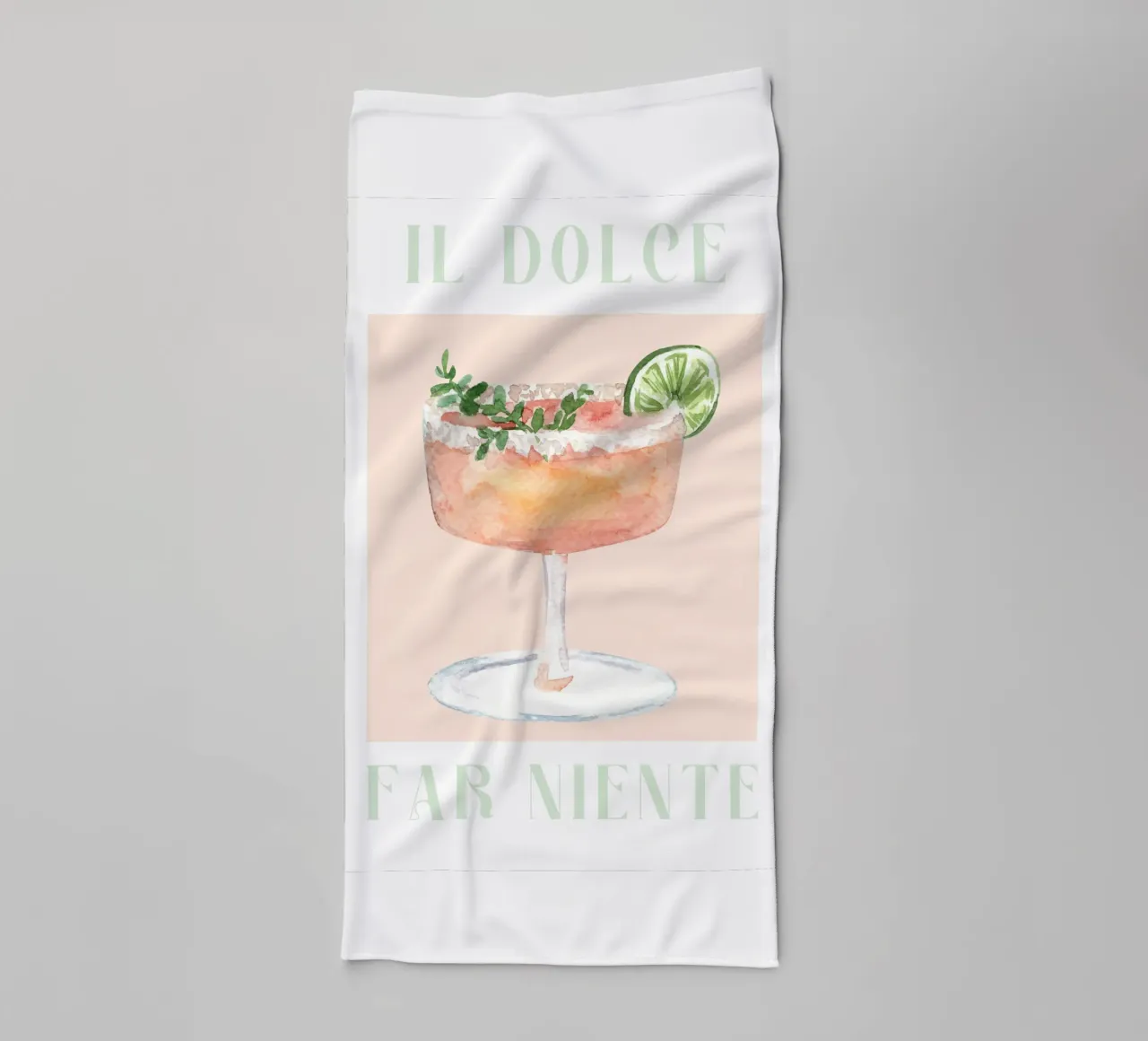 Cocktail Print Il dolce far niente asciugamano da bagno da Bella Studio