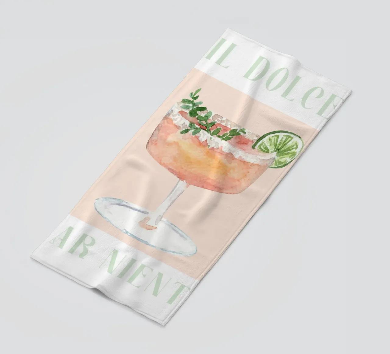 Cocktail Print Il dolce far niente telo mare da Bella Studio