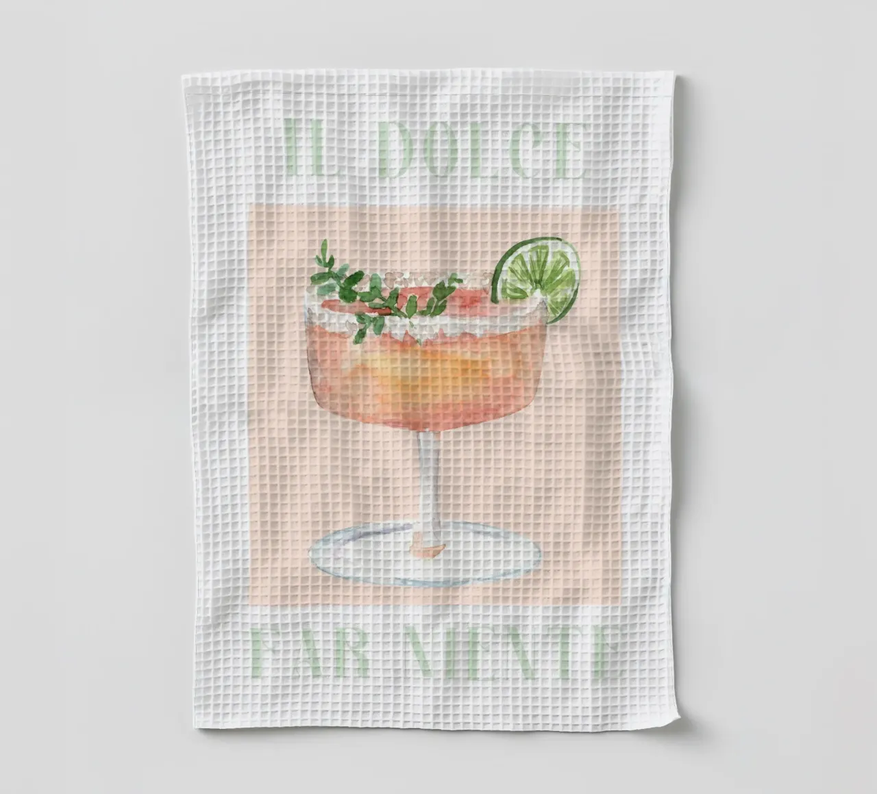Cocktail Print Il dolce far niente canovaccio da cucina da Bella Studio