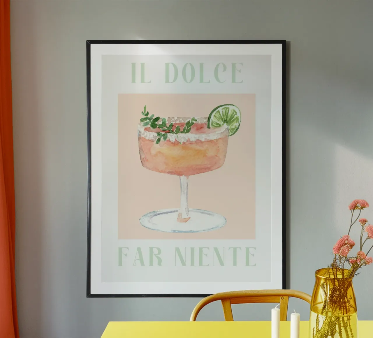 Cocktail Print Il dolce far niente carta hahnemühle da Bella Studio