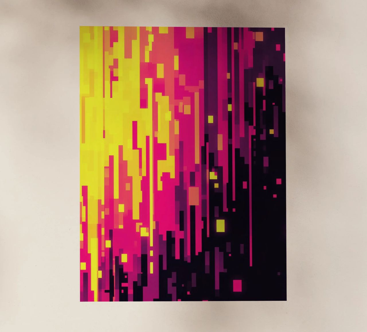 8-Bit Digital Neon Fallout Pattern pellicola backlit da Autofocus