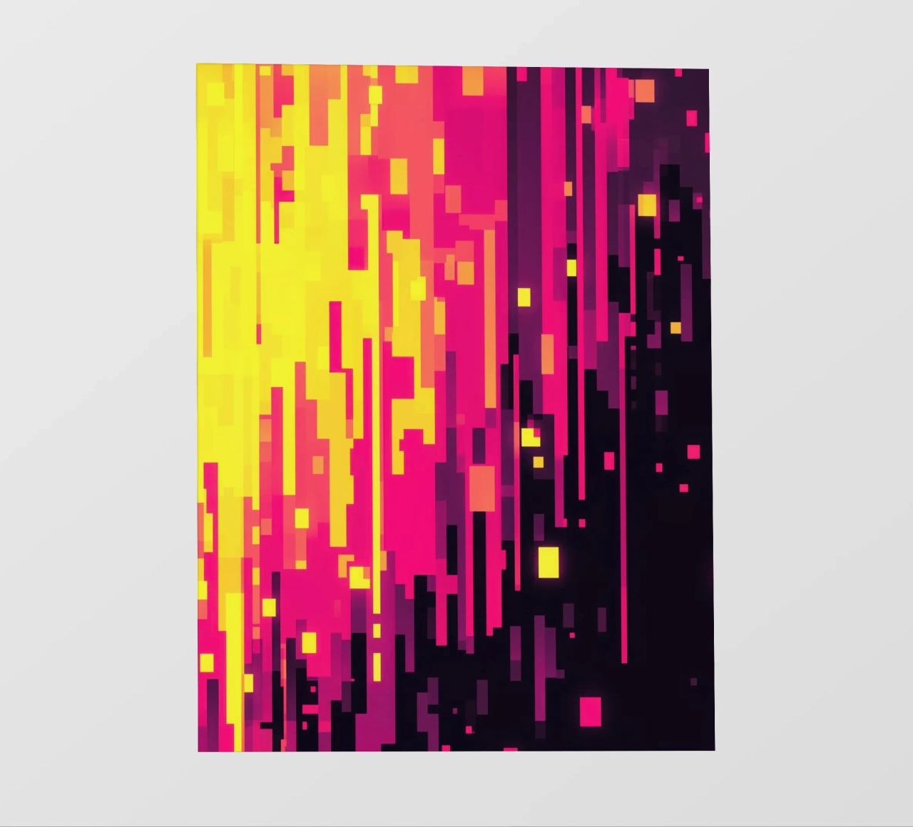 8-Bit Digital Neon Fallout Pattern pellicola backlit da Autofocus