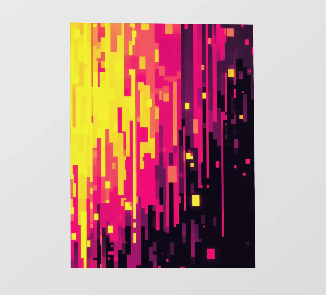 8-Bit Digital Neon Fallout Pattern film rétro-éclairé de Autofocus