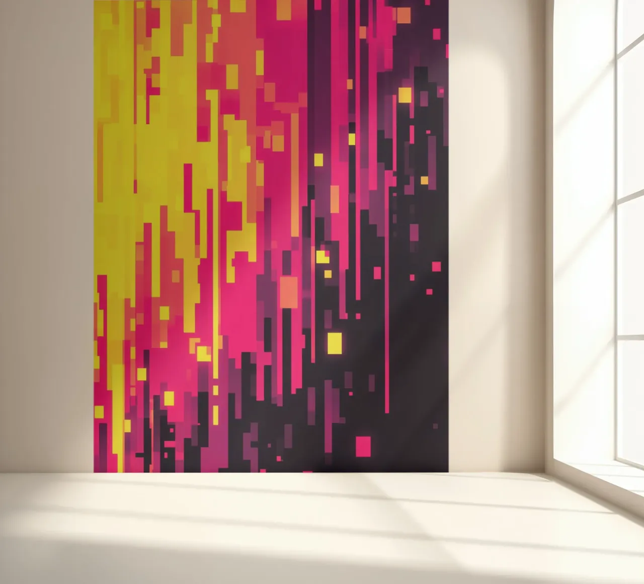 Neon Fallout Pattern | El arte digital se une a la nostalgia de los 8 bits papel para pared de Autofocus