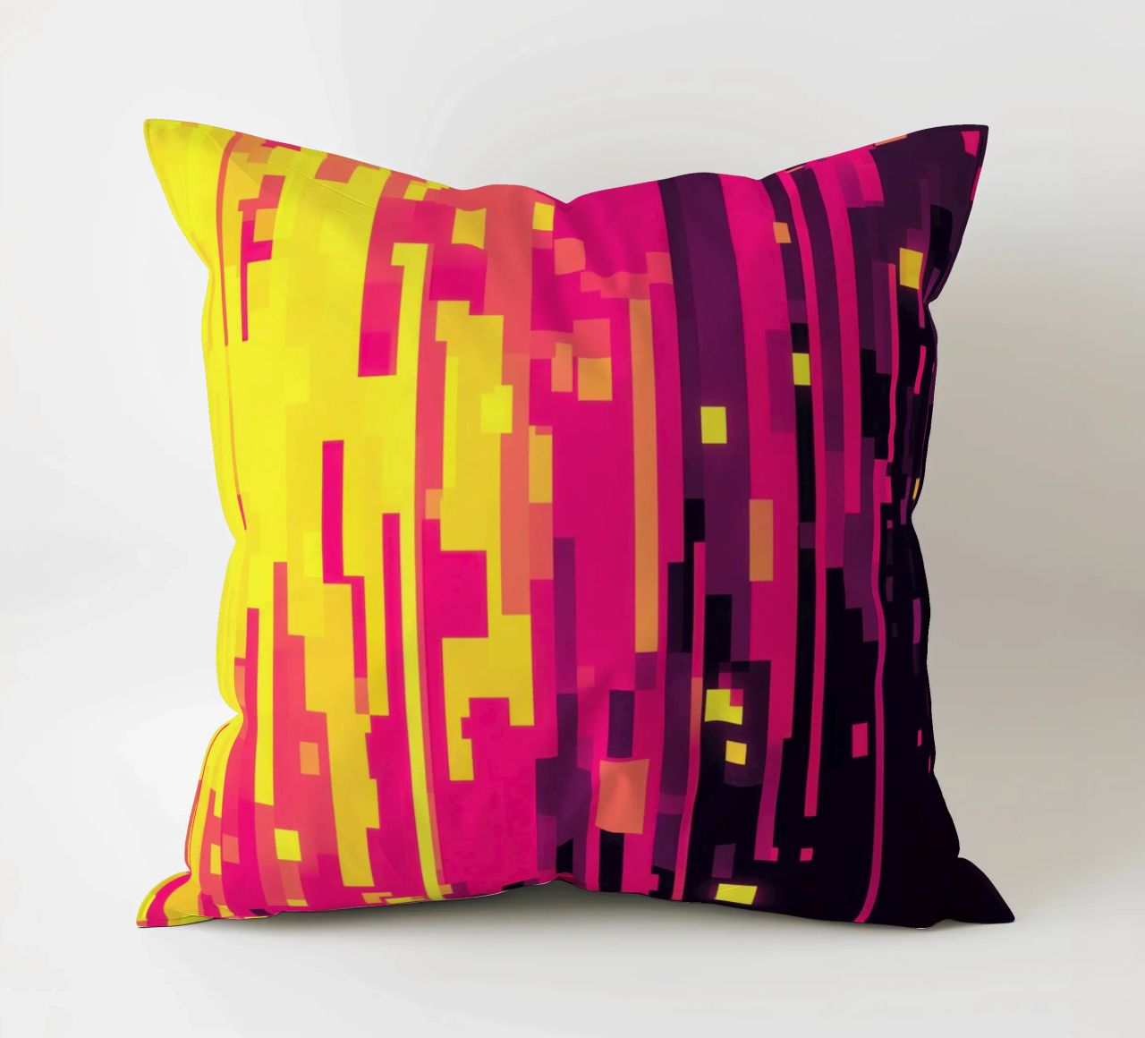 8-Bit Digital Neon Fallout Pattern cuscino da Autofocus