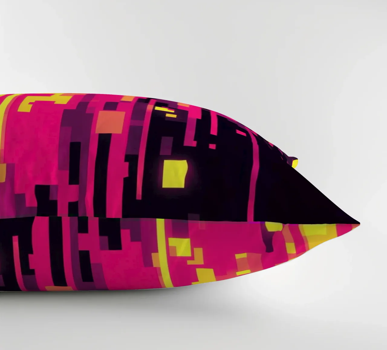 8-Bit Digital Neon Fallout Pattern coussin de Autofocus