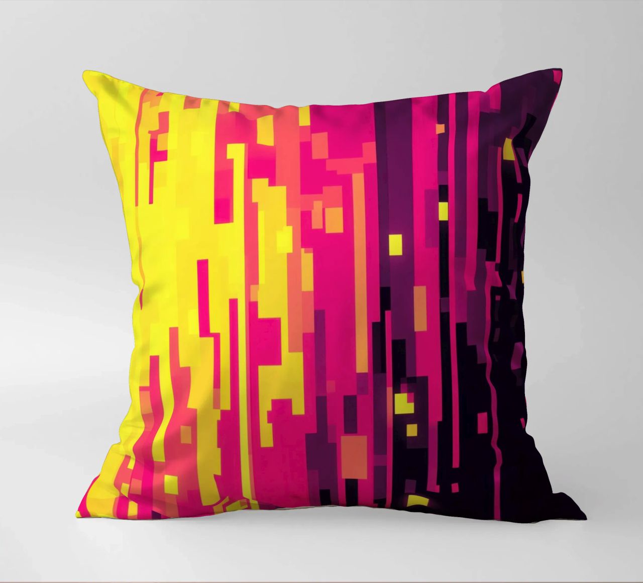 8-Bit Digital Neon Fallout Pattern cuscino da Autofocus