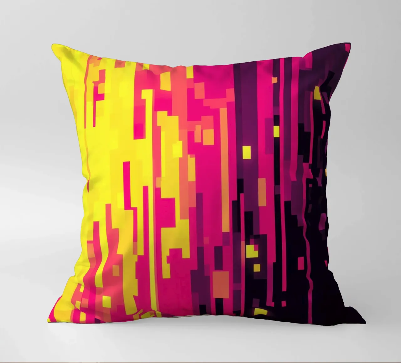 8-Bit Digital Neon Fallout Pattern coussin de Autofocus