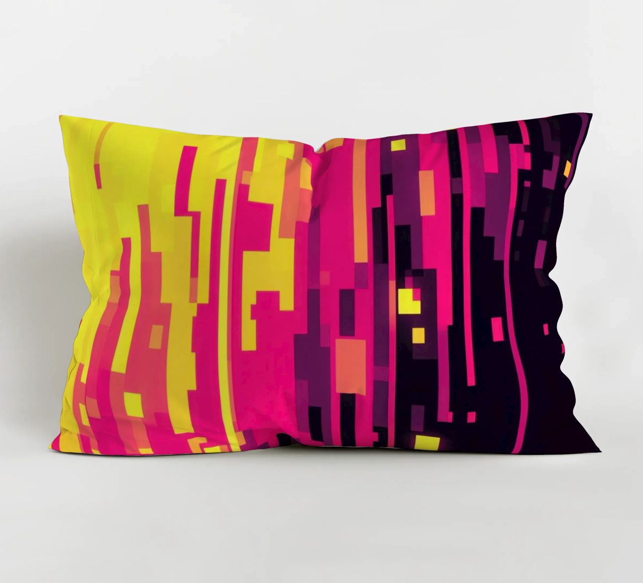 8-Bit Digital Neon Fallout Pattern cuscino da Autofocus