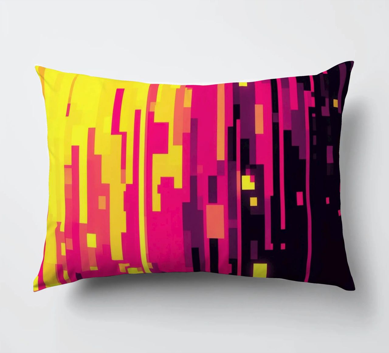 8-Bit Digital Neon Fallout Pattern cuscino da Autofocus