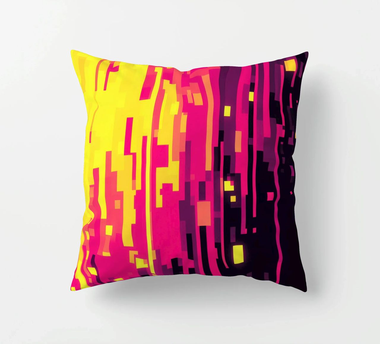 8-Bit Digital Neon Fallout Pattern cuscino da Autofocus