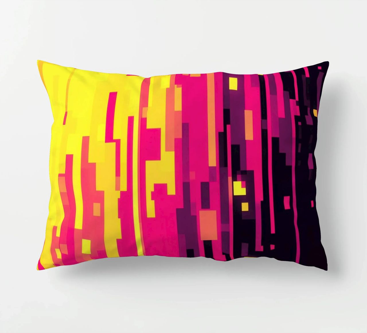 8-Bit Digital Neon Fallout Pattern cuscino da Autofocus