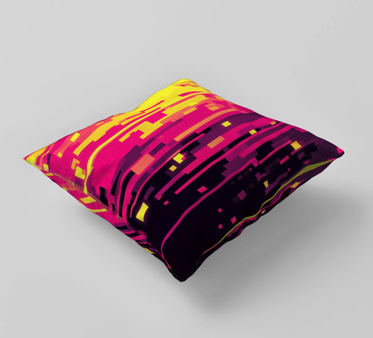 8-Bit Digital Neon Fallout Pattern cuscino da Autofocus